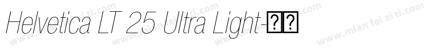 Helvetica LT 25 Ultra Light字体转换